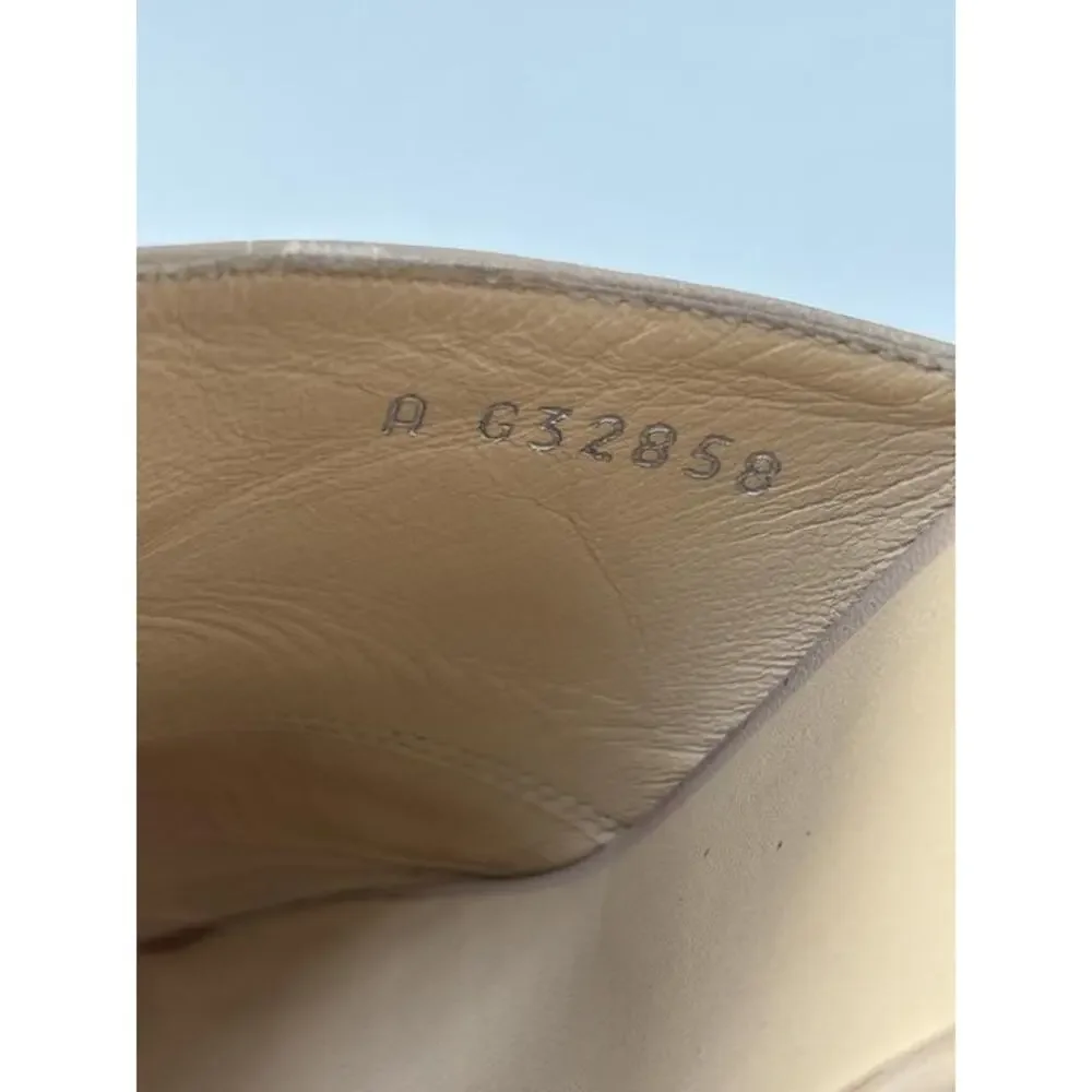 Chanel Beige & Black Leather Mules Size 40